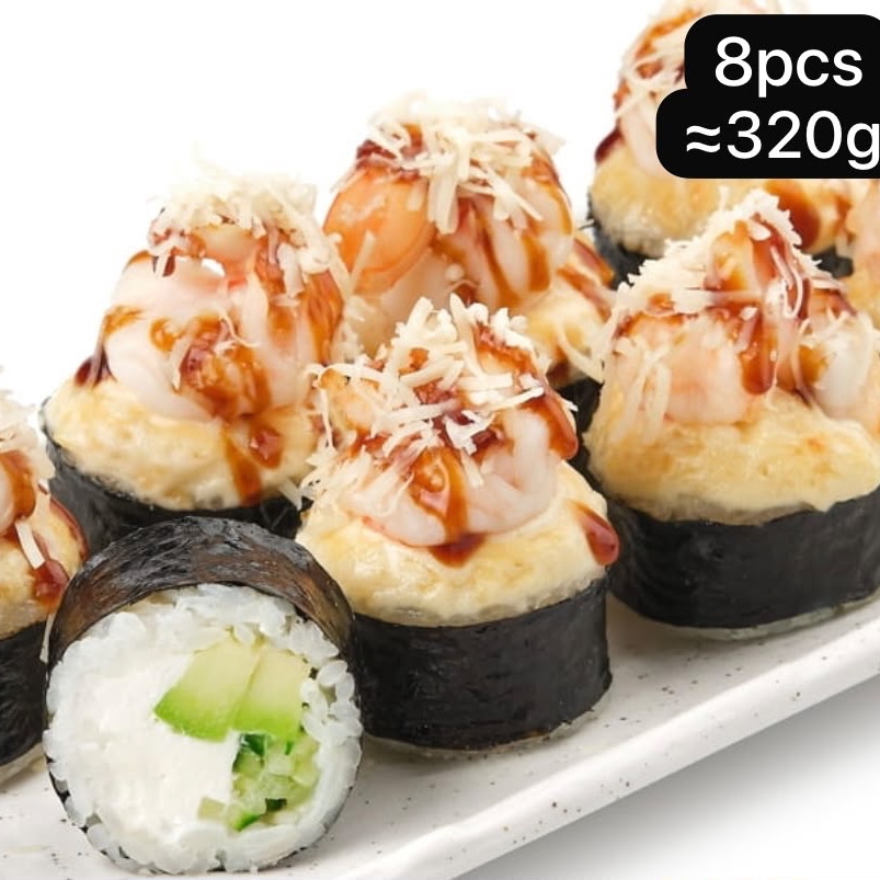 Shrimp under White Sauce